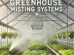 A modern greenhouse misting systems filled with healthy plants