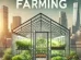 A modern urban greenhouse farming on a city rooftop filled with a varie