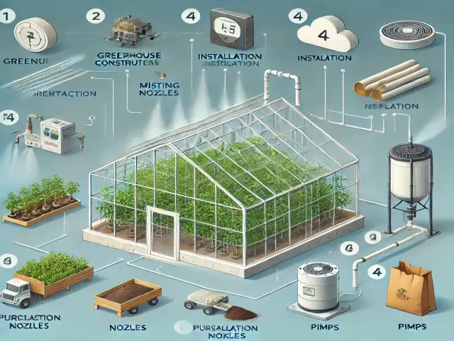 The initial costs of setting up a greenhouse misting system