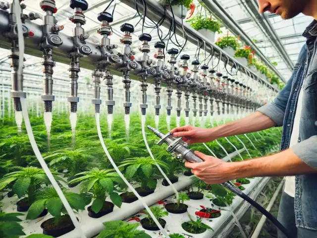 The maintenance of a greenhouse misting system