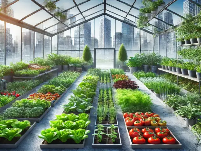 Urban greenhouse showcasing the best crops