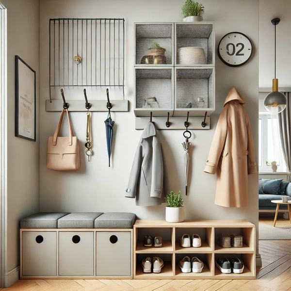 Modern Entryway Design Ideas for Small Spaces 1. Functional Storage Solutions